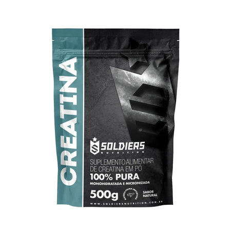 Creatina Monohidratada Importada 500g - 100% Pura - Soldiers Nutrition