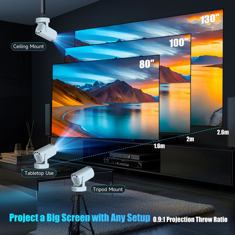 Projetor Portátil 4K - HY300 Pro