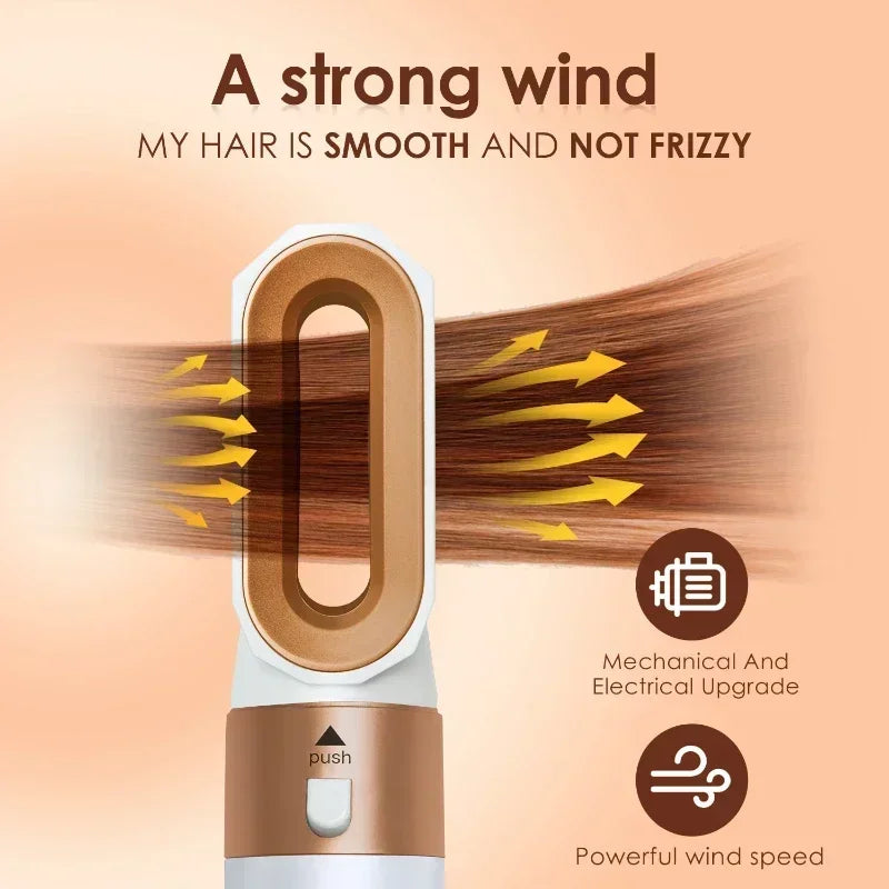 Secador de cabelo 5 em 1 - Pente quente, modelador profissional, modelador de cachos e alisador de cabelo Dyson Airwrap