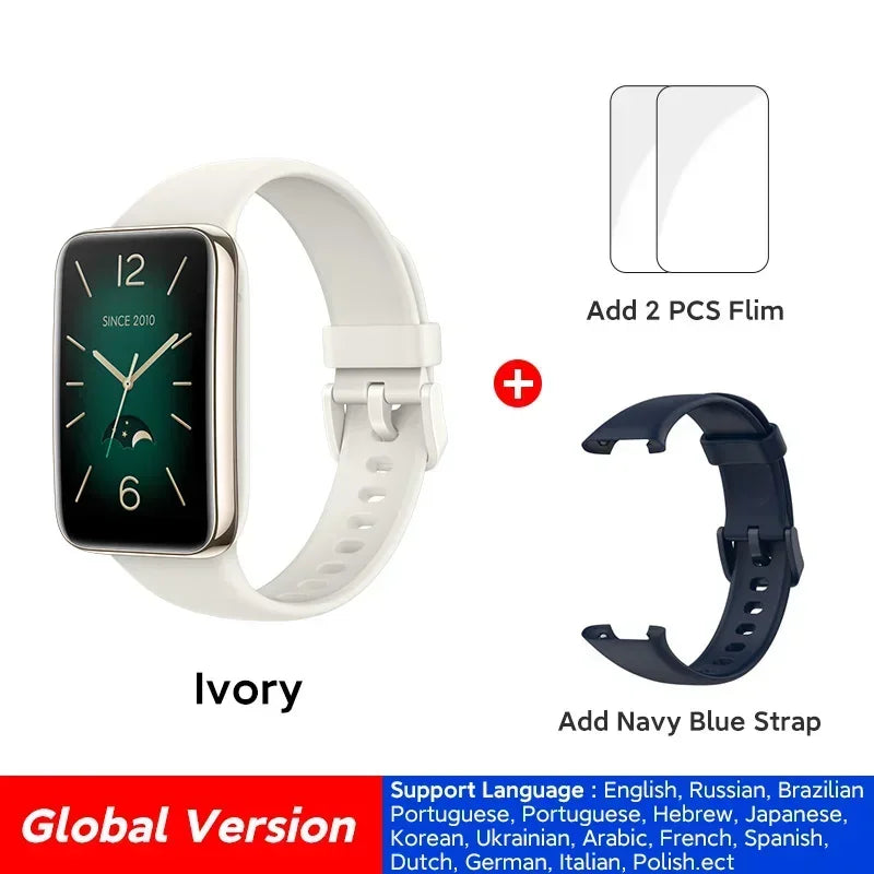 Smartwatch Versão global Xiaomi Band 7 Pro 1,64'' AMOLED 2.5D Tela curva GPS integrado Oxigênio no sangue Sempre ativo Mostrador de relógio Smart Band