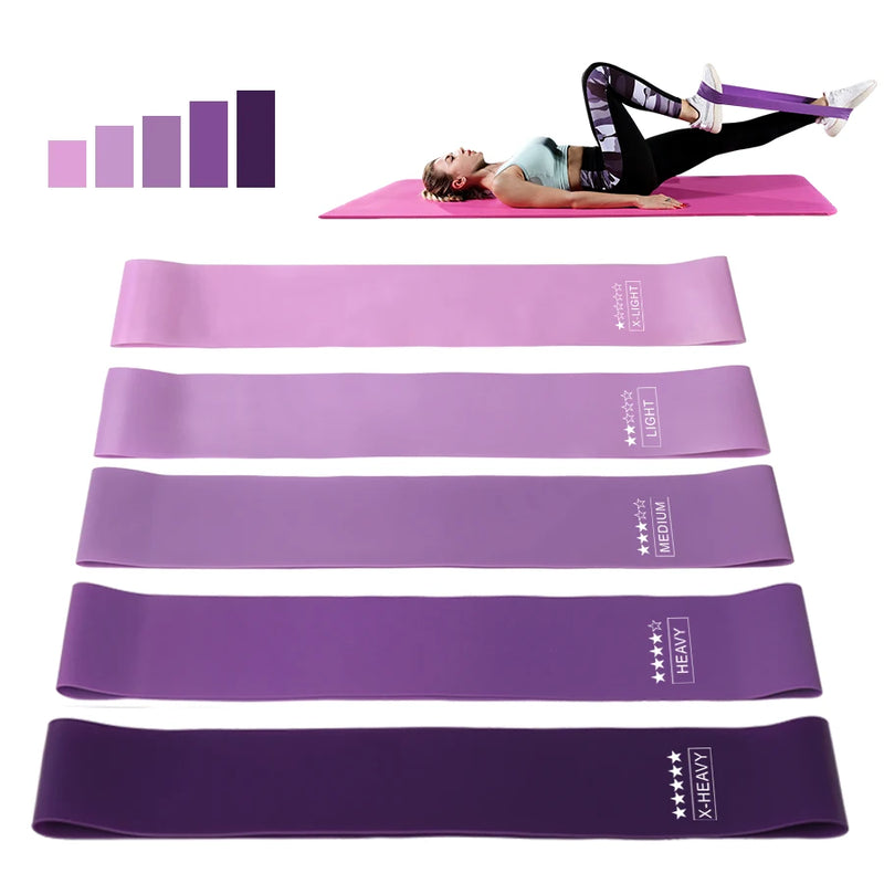 Faixas Elásticas ( Mini Band ) para Yoga, Pilates, Alongamento