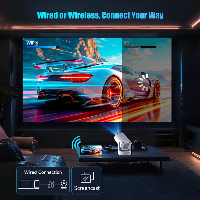 Projetor Portátil 4K - HY300 Pro