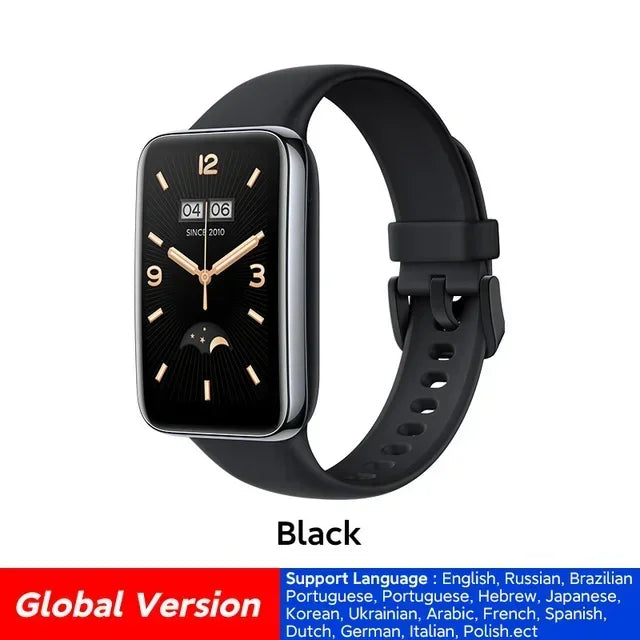 Smartwatch Versão global Xiaomi Band 7 Pro 1,64'' AMOLED 2.5D Tela curva GPS integrado Oxigênio no sangue Sempre ativo Mostrador de relógio Smart Band