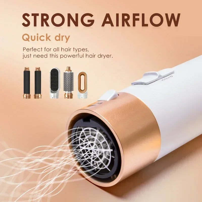 Secador de cabelo 5 em 1 - Pente quente, modelador profissional, modelador de cachos e alisador de cabelo Dyson Airwrap