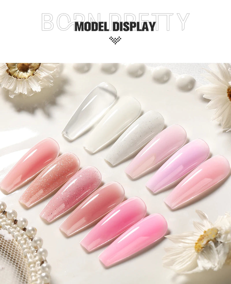 Gel Esmalte para Extensão de Unhas em Acrílico UV - BORN PRETTY