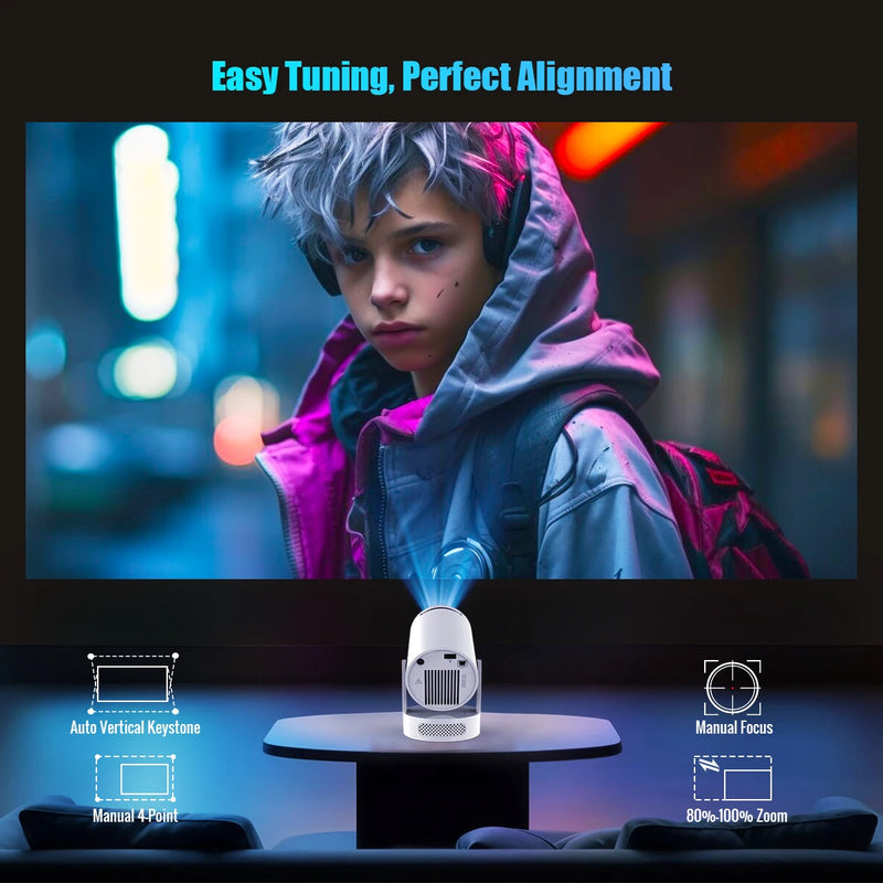 Projetor Portátil 4K - HY300 Pro