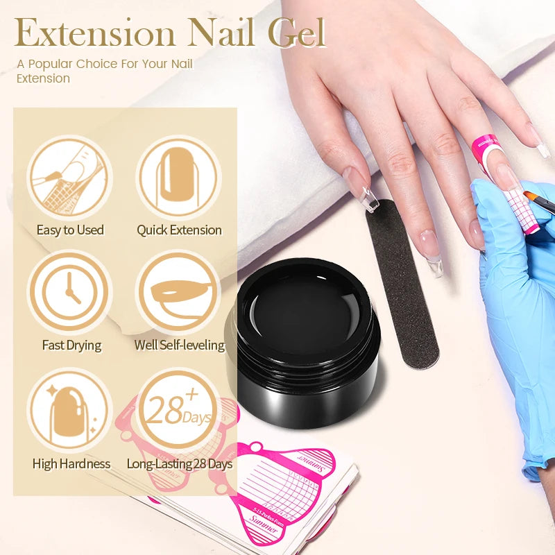 Gel Esmalte para Extensão de Unhas em Acrílico UV - BORN PRETTY