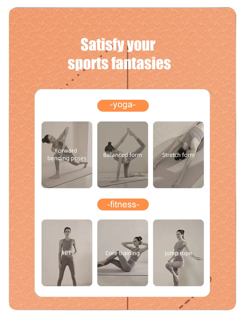 Tapete Antiderrapante Ecológico para Yoga e Pilates com Alça de Transporte e Bag