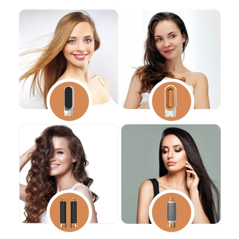 Secador de cabelo 5 em 1 - Pente quente, modelador profissional, modelador de cachos e alisador de cabelo Dyson Airwrap