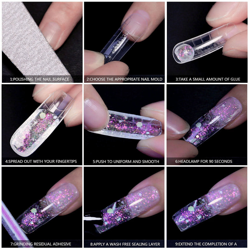 Esmalte em Gel Acrílico para Extensão de Unhas UV