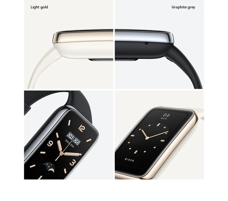 Smartwatch Versão global Xiaomi Band 7 Pro 1,64'' AMOLED 2.5D Tela curva GPS integrado Oxigênio no sangue Sempre ativo Mostrador de relógio Smart Band