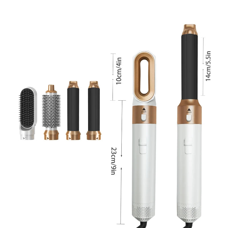 Secador de cabelo 5 em 1 - Pente quente, modelador profissional, modelador de cachos e alisador de cabelo Dyson Airwrap