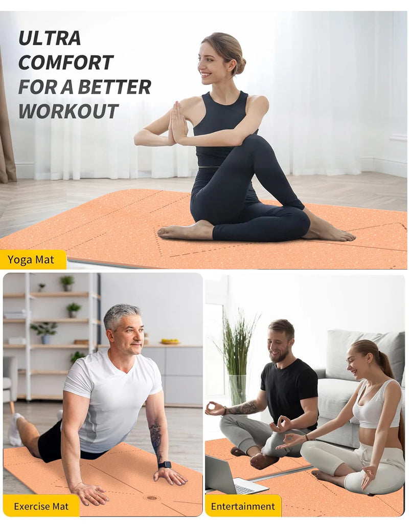 Tapete Antiderrapante Ecológico para Yoga e Pilates com Alça de Transporte e Bag