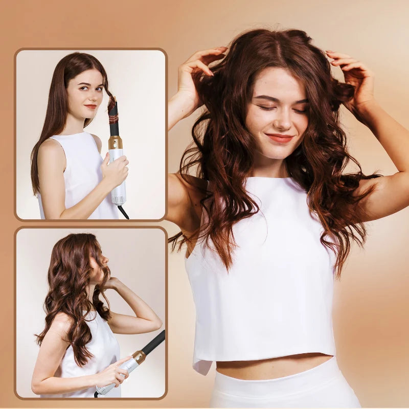 Secador de cabelo 5 em 1 - Pente quente, modelador profissional, modelador de cachos e alisador de cabelo Dyson Airwrap